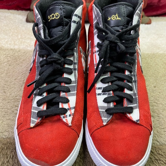 Nike Ben Simmons X Mid “Premium Plaid” suede red pattern Nike check size 10.5 - Picture 2 of 9